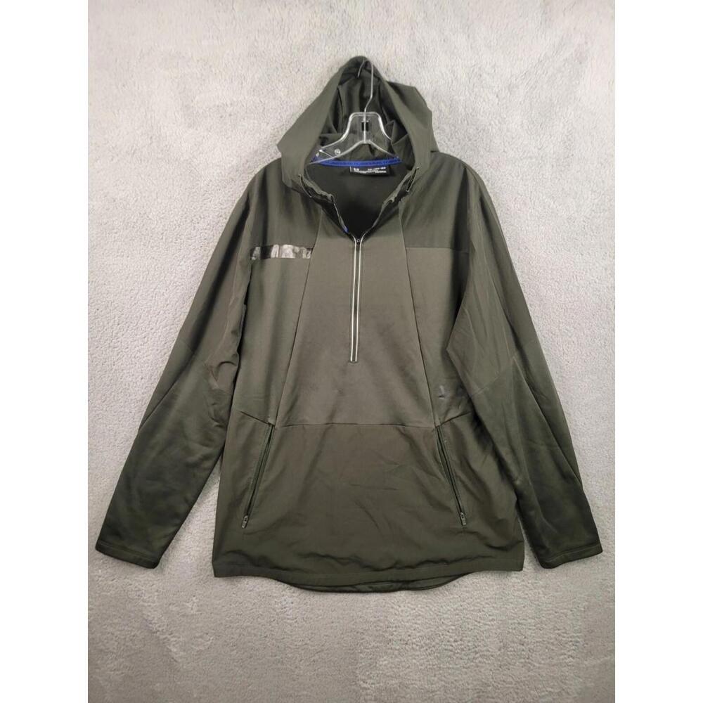 Under Armour UA Storm Hoodie Men's Green Fleece 1/4 Zip 2XL.
